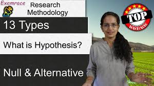 What Is Hypothesis Part 1 Of 2 13 Types Of Hypothesis Null Alternative Research Methodology Youtube