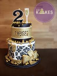 Black And Gold Birthday Cake For Her Pin On Cool Cakes