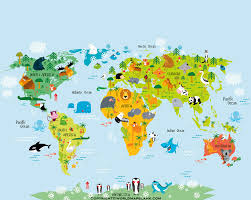 printable world map for kids students children in pdf