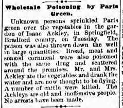 Bradford County, PA... Isaac Ackley Daily Republican Wilmington, Delaware ·  Friday, July 15, 1881