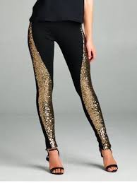 Black And Gold Leggings Merry Nights Pant Trendy Party Outfits Gold Sequin Pants Black And Gold Outfit