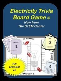 Electricity Trivia Board Game Make Learning Fun Trivia Board Games Board Games Fun Learning