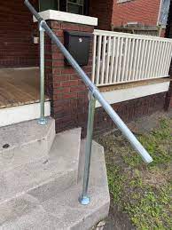 A customizable alternative to standard handrails from lowes. How To Build An Exterior Steel Handrail And Save A Bundle Dengarden