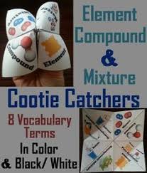 What's the difference between an element and a compound? These Cootie Catchers Are A Great Way For Students To Have Fun While Learning About Elements Compounds And Mixtures Compounds And Mixtures Chemistry Classroom