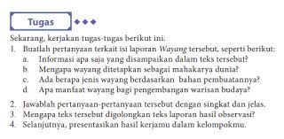 Check spelling or type a new query. Kegiatan 1 Mengidentifikasi Isi Teks Laporan Hasil Observasi Wayang Nesajamath