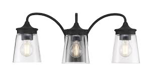 Park Harbor Phvl3153mb Matte Black La Maida 3 Light 23 Wide Bathroom Vanity Light Lightingshowplace Com