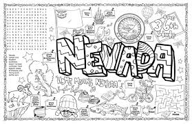 State of nevada coloring pages. Nevada Symbols Facts Funsheet Pack Of 30