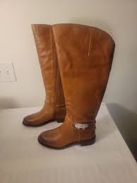 Franco Sarto Womens Haylie Brown Cognac Riding Boots Shoes Size 7 1/2 M