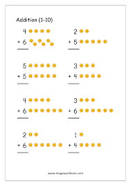 This printable worksheet has basic addition problems to solve. Free Printable Number Addition Worksheets 1 10 For Kindergarten And Grade 1 Addition On Number Line Addition With Pictures Objects Megaworkbook