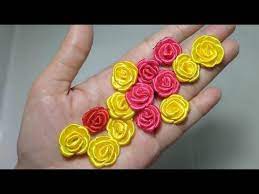 Gunakan serangkaian lipatan untuk membuat setumpuk persegi longgar. Cara Membuat Bunga Mawar Mini Dari Pita Satin Diy How To Make Mini Roses From Satin Ribbons Youtube Mawar Bunga Pita