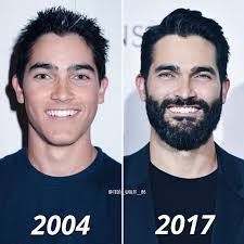 He looks like he could be Santa with a black beard and rocking bod, like,  you can come down to my place in the middle of the night any time