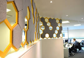 Leo Scarff Designhexagonal Acoustic Panels At Aon Insurance Dublin Leo Scarff Design Acoustic Panels Sound Panel Acoustic Design