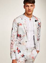 Black And White Floral Suit Harry Styles White Floral Ultra Skinny Suit Jacket Floral Suit Jacket Mens Fashion Casual Skinny Suits