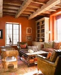 Rustic Orange Living Room Living Room Orange Spanish Decor Home