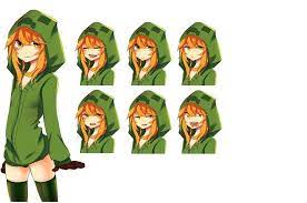 Minecraft Creeper Girl Expressions By Wisebrightboy Deviantart Com On Deviantart Minecraft Anime Minecraft Anime Girls Minecraft Characters