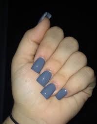 Short square nails are favorite among the girls who have a busy life. Acrylic Nails Nail Shapes Square Grey Acrylic Nails Flare Nails