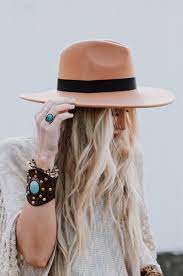 Tan Wool Wide Brim Hat With A Black Ribbon Band Approximate Measurements For One Size Hat Circumference 22 5 Wide Brim Hat Outfit Boho Hat Hats For Women