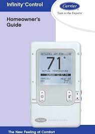 How to unlock a carrier thermostat locate the mode and arrow (up and down) buttons on your carrier thermostat control. Carrier Systxccuid01 V Owner S Manual Ca Infinity Guide Guts