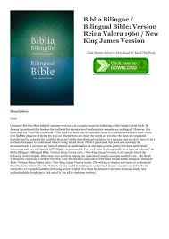 Cómo descargar e instalar king james version bible (kjv) en tu pc y mac. Download Free Biblia Bilingue Bilingual Bible Version Reina Valera 1960 New King James Version Ebook Read