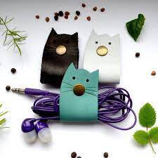 schnur halter katze ord veranstalter katze kabel wickeln etsy earbud holder cord holder earphones holder