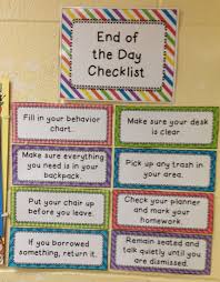 End Of The Day Checklist By Fit To Be Fourth Fourth Grade