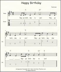 Practise many times through, until it is smooth, and sounds like the original piece. Happy Birthday Free Sheet Music For Guitar Piano Lead Instruments