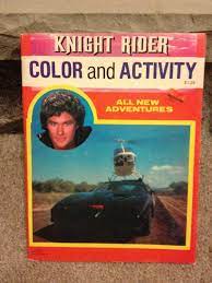 Knight rider coloring page stock illustration. Knight Rider Coloring Book Rare Etsy