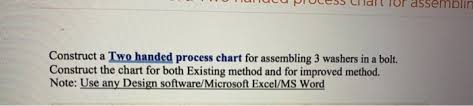 Solved Construct A Two Handed Process Chart For Assemblin