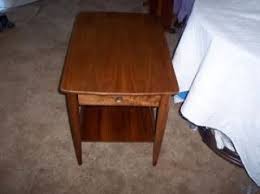 Side table $50 1950's mersman vintage end table with dove tailed drawer & shelf. Mersman End Tables In Post 1950 On Popscreen