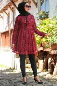Neva Style Desenli Bordo Tesettur Tunik 34020br Tesettur Hirka Modeller Muslimah Fashion Outfits Muslim Fashion Outfits Fashion Illustration Sketches Dresses