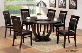 Casa Blanca 7 Pc Richmond Collection Round Espresso Finish Wood Dining Table Set With Leather Round Dining Table Sets Espresso Dining Tables Round Dining Room