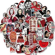 50 money heist stickers la casa de papel rio tokyo denver berlin oslo professor fashion home garden h sticker graffiti wholesale stickers pop art wallpaper