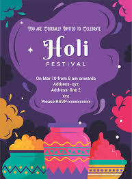 Sending someone a holi card is also a creative way to remind them of this yearly celebration. 10 Ideas To Make Your Holi Party Great Fun