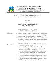 Barangkali sk ini tidak diperlukan. 07 Sk Operator Desa 2014