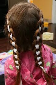 If you need help with the braiding part, watch this short video tutorial on how to easily braid your kid's hair. Braided Ribbon Youtube