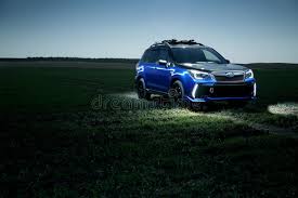 Taking a subaru forester off road is like discovering your dog can fly admit it: Car Subaru Forester Stand At Countryside Off Road On Green Field At Night Editorial Photo Image Of Green Editorial 76184526