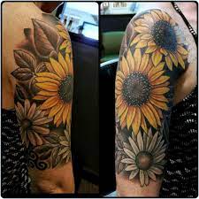 Pin By Alexis On Fashisn Sunflower Tattoo Sleeve Sunflower Tattoos Sunflower Tattoo Shoulder
