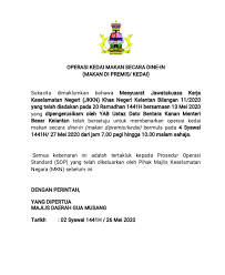 Pejabat mara daerah gua musang: Makluman Operasi Kedai Makan Majlis Daerah Gua Musang Facebook