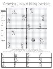 This interactive drill activity requires students to analyze a line graph showing ice cram sales per month by flavor and to answer eight multiple choice questions. Killingzombies Pdf Graphing Lines Killing Zombies Name 23 22 21 20 19 18 17 16 15 14 13 12 11 10 9 8 7 6 5 4 3 2 Course Hero