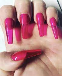 Pink Jelly Pink Acrylic Nails Trendy Nails Pink Nail Art