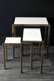 Marble Top Brass Effect Nest Of 3 Tables Coffee Side Tables Furniture Furniture Table Furniture Marble Furniture