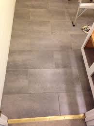 I Love My New Bathroom Floor It S Peel And Stick Groutable Vinyl Tile My Hubby Installed It In A Couple Of Hours It Groutable Vinyl Tile Vinyl Tile Flooring