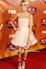 See more ideas about carrie underwood, carrie underwood style, dresses. Carrie Underwood Pearl Pink Strapless Party Dress 2011 American Country Awards Thecelebritydresses