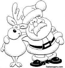 Printable Merry Christmas Santa And Rudolph Coloring Page Printable Coloring Pages For K Christmas Coloring Books Rudolph Coloring Pages Santa Coloring Pages