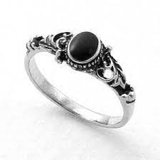 Antique Black Stone Ring Black Stone Ring Antique Jewelry Gothic Jewelry