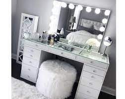Vingli vanity table set with lighted mirror white makeup table set with touch screen dimming light in. Hollywood Makeup Vanity Mirror With Lights Impressions Vanity Etsy Bedroom Decor Room Ideas Bedroom Bedroom Design