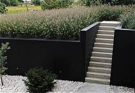 Painted Retaining Wall Landscaping Retaining Walls Modern Landscaping Concrete Retaining Walls