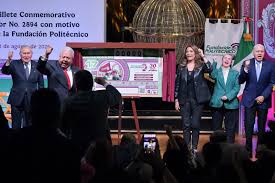 Presenta Lotería Nacional billete de Sorteo Superior que rinde homenaje al 30 aniversario de la Fundación Politécnico