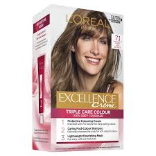 The actual shade isn't going to matter hugely as it won't show up over darker hair, but anything ashy will help to tone the warmth out. Buy L Oreal Excellence Creme 7 1 Dark Ash Blonde Hair Colour Online At Chemist Warehouse