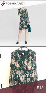 Target A New Day Green Floral Dress Green Floral Dress Dresses Floral Dress